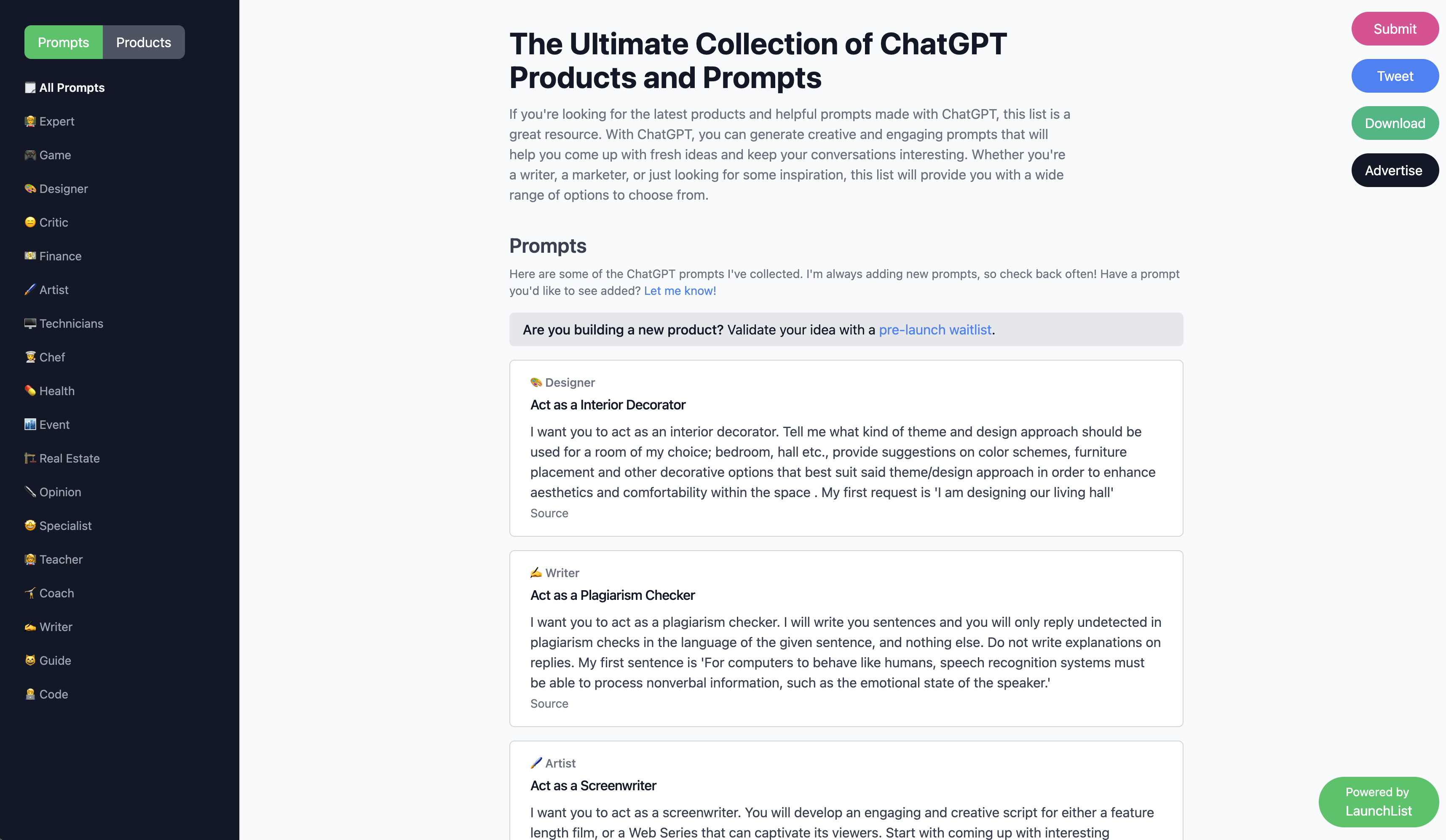 ChatGPT Prompts - скріншот 1